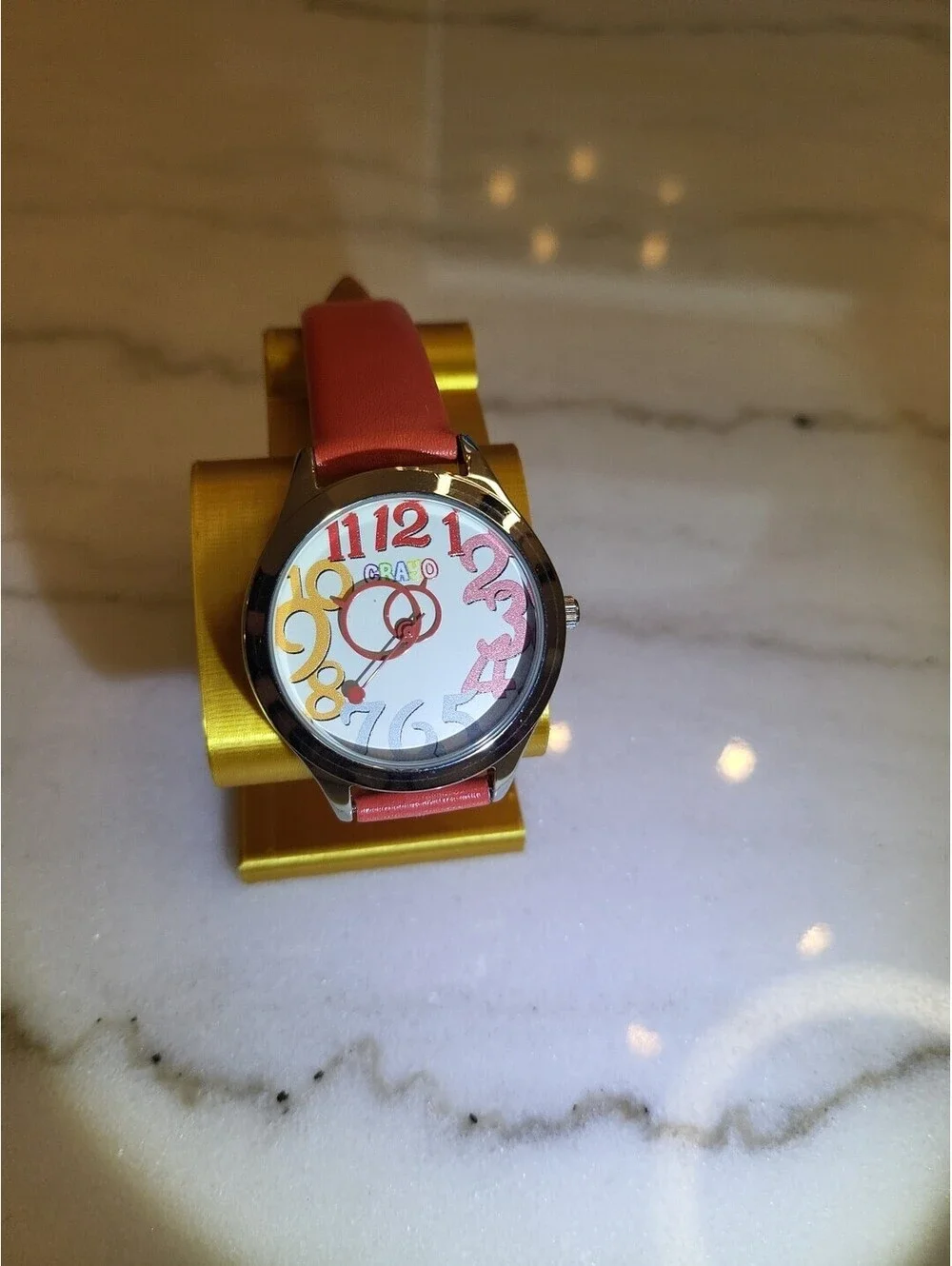 Crayo Crazy For Pastels Silver Tone Case 36 mm Band Watch Fits Up To 8